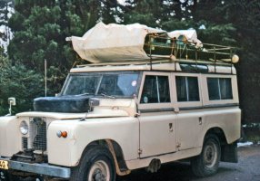 The GPO Land Rover fully loaded up